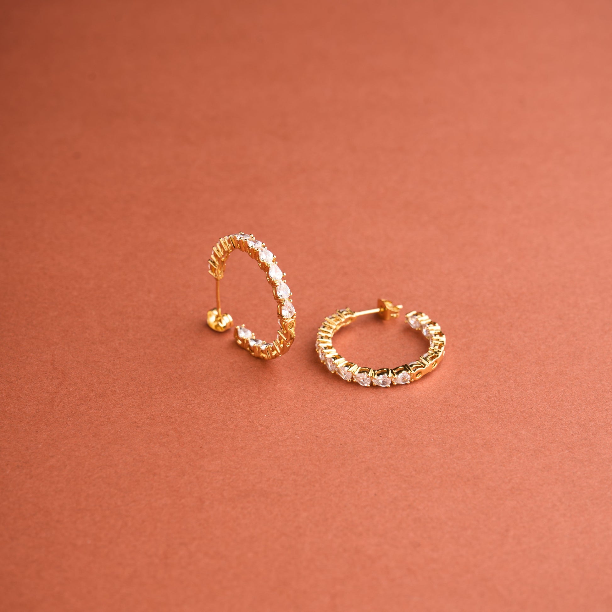 Pear Hoops Earrings Mozaati
