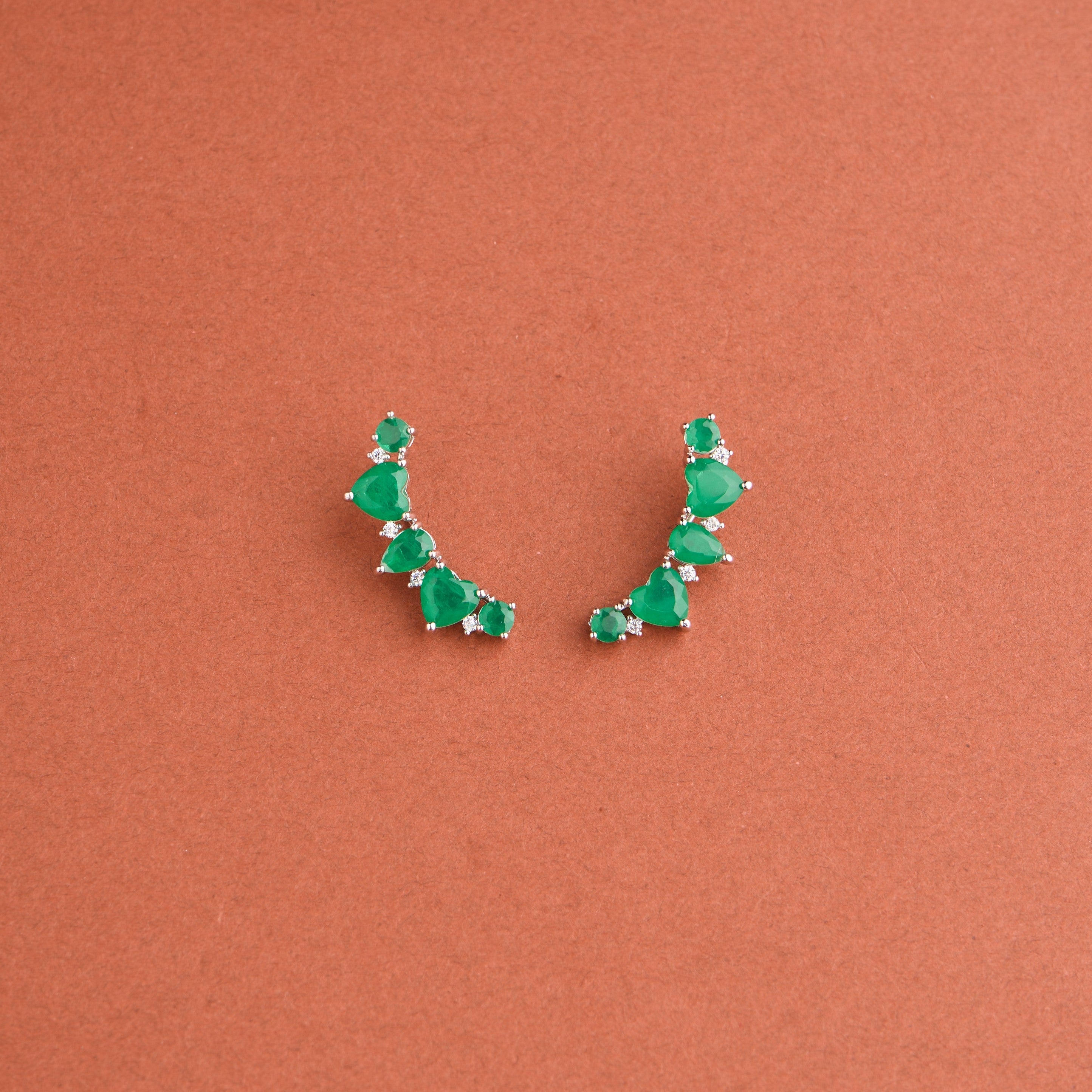 Heart Climber Earrings Mozaati