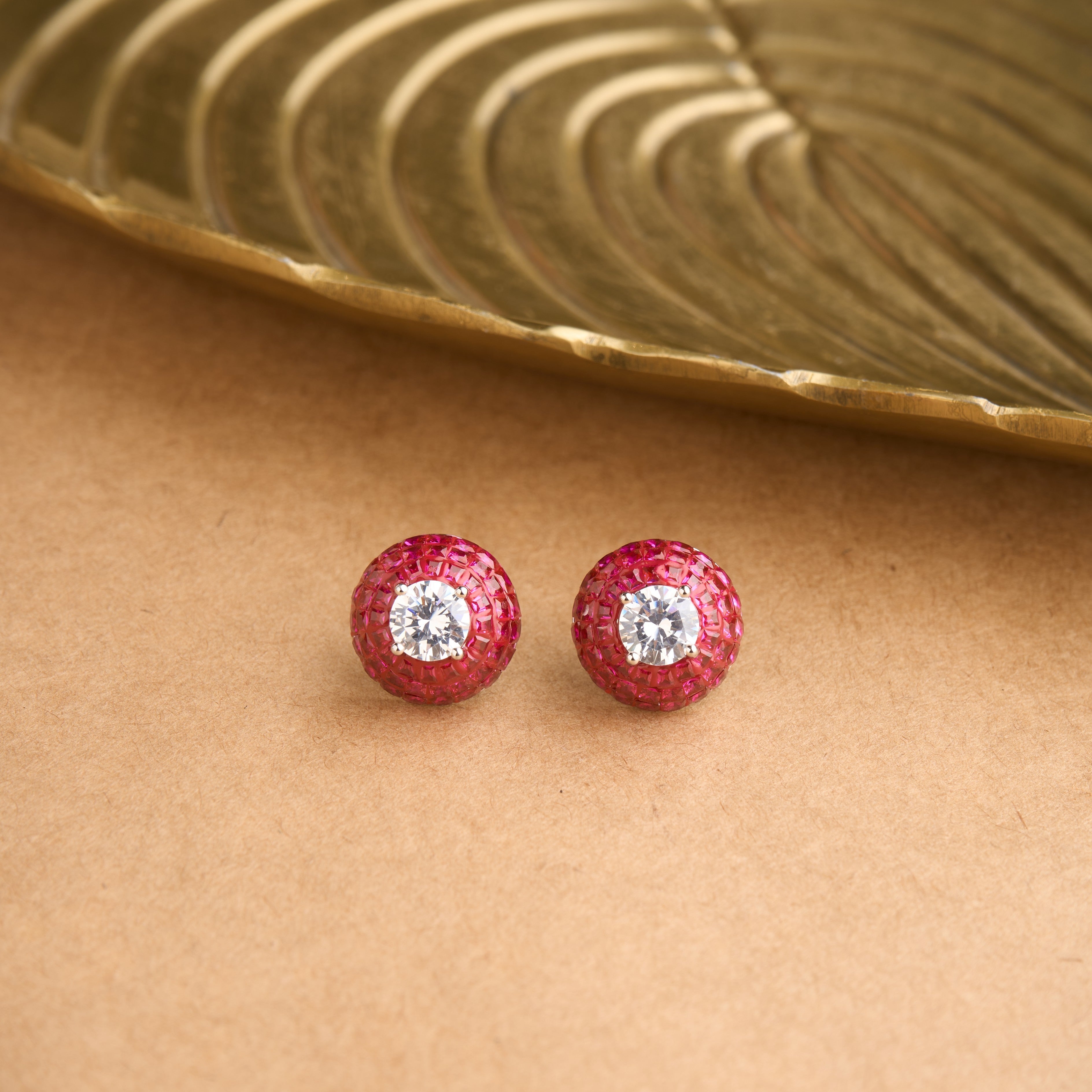 Round Illusion Earrings Mozaati