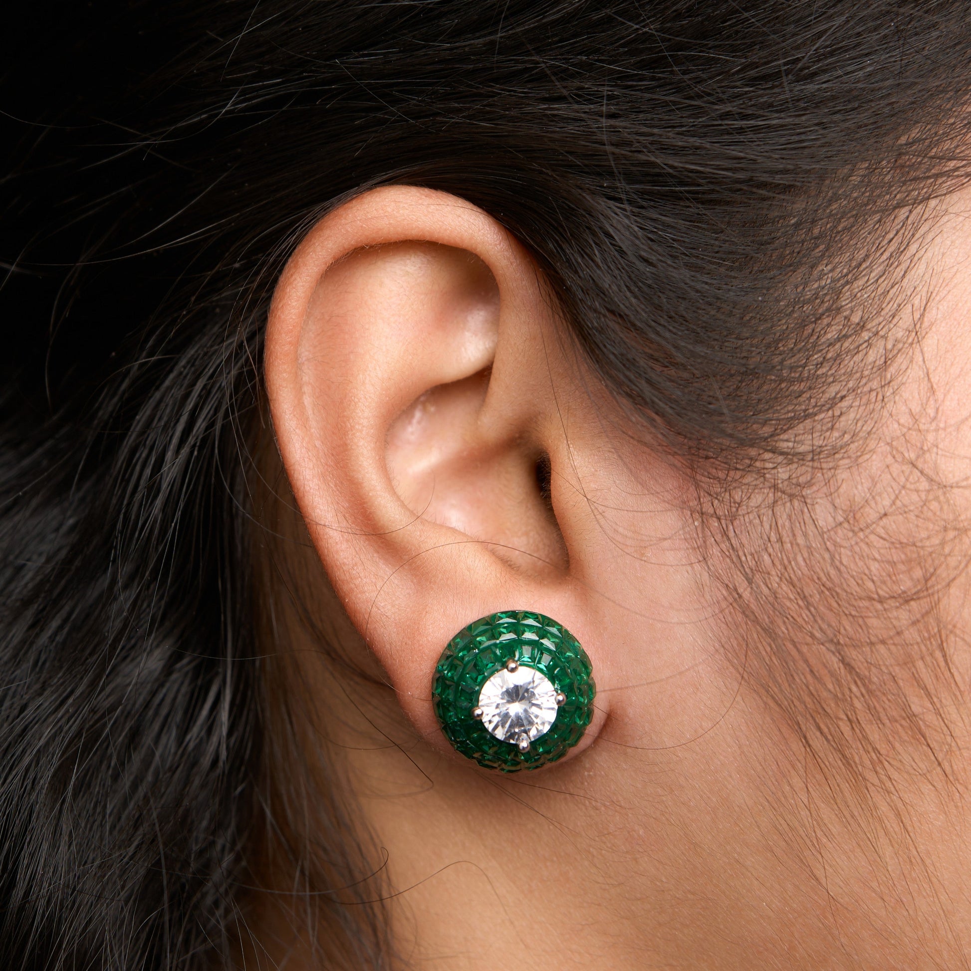 Round Illusion Earrings Mozaati