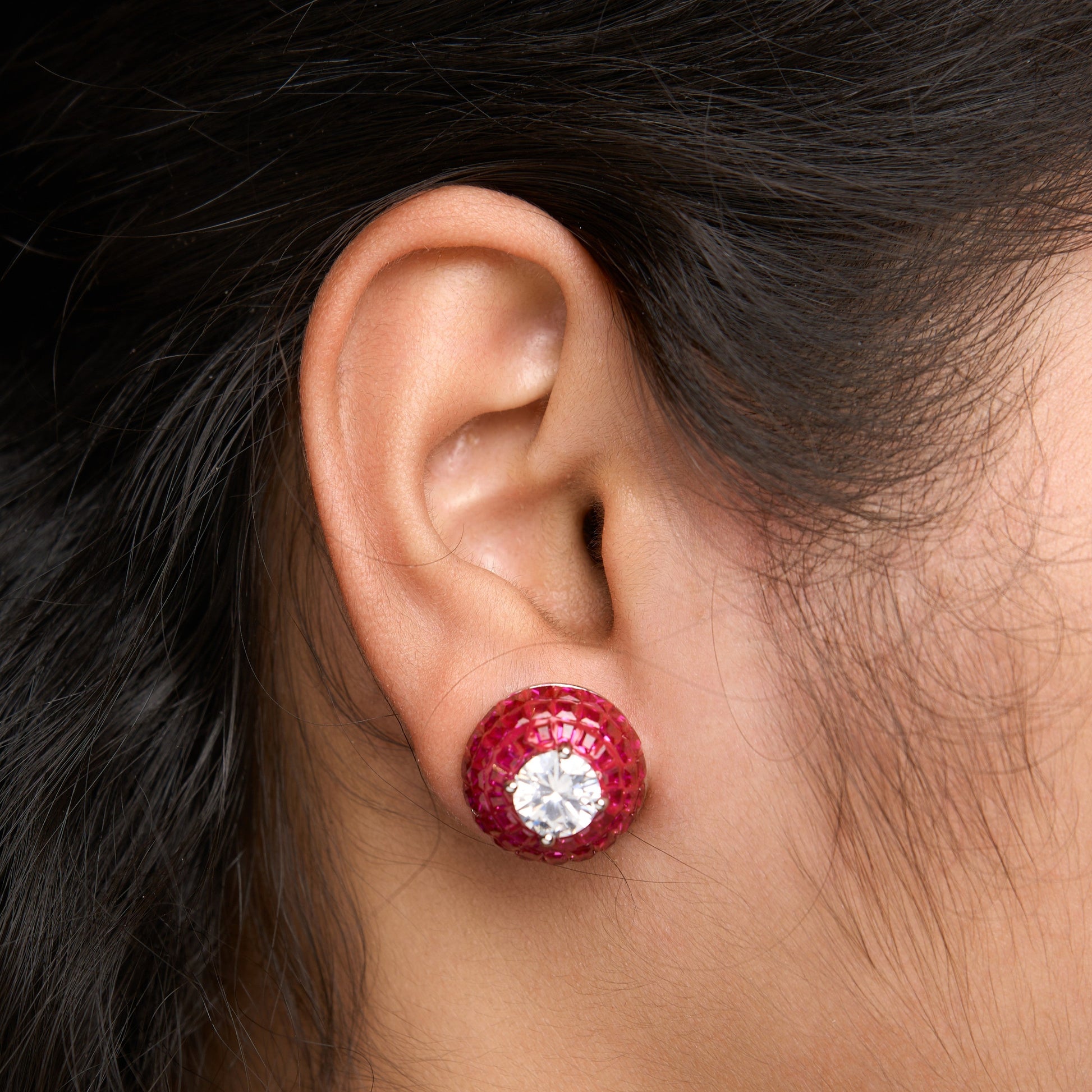 Round Illusion Earrings Mozaati