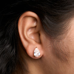 Pera Solitaire Stud Earrings Mozaati