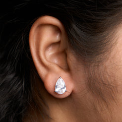 Pera Solitaire Stud Earrings Mozaati