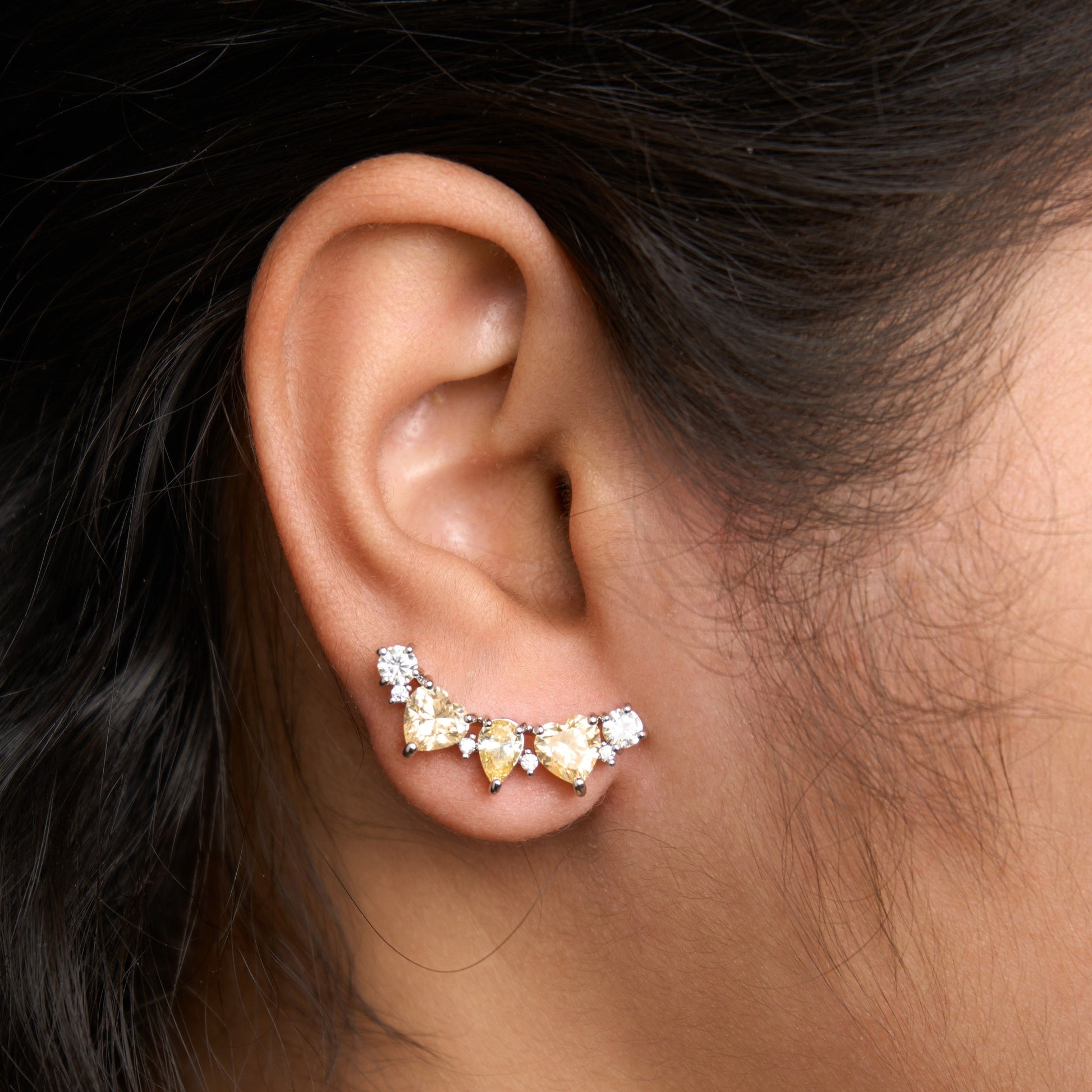 Heart Climber Earrings Mozaati