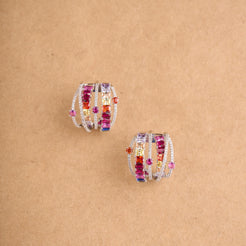 Multi Cross Hoop Earrings Mozaati