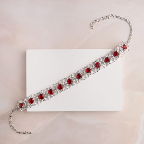 Aadhya Necklace - Red