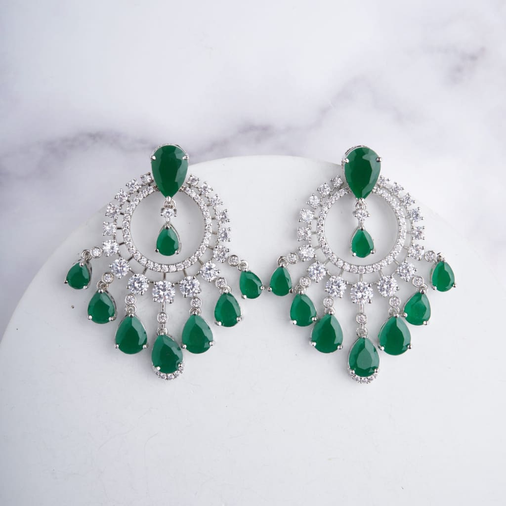 Aashna Earrings - Green