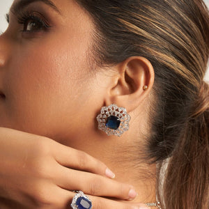 Arya Earrings - Blue