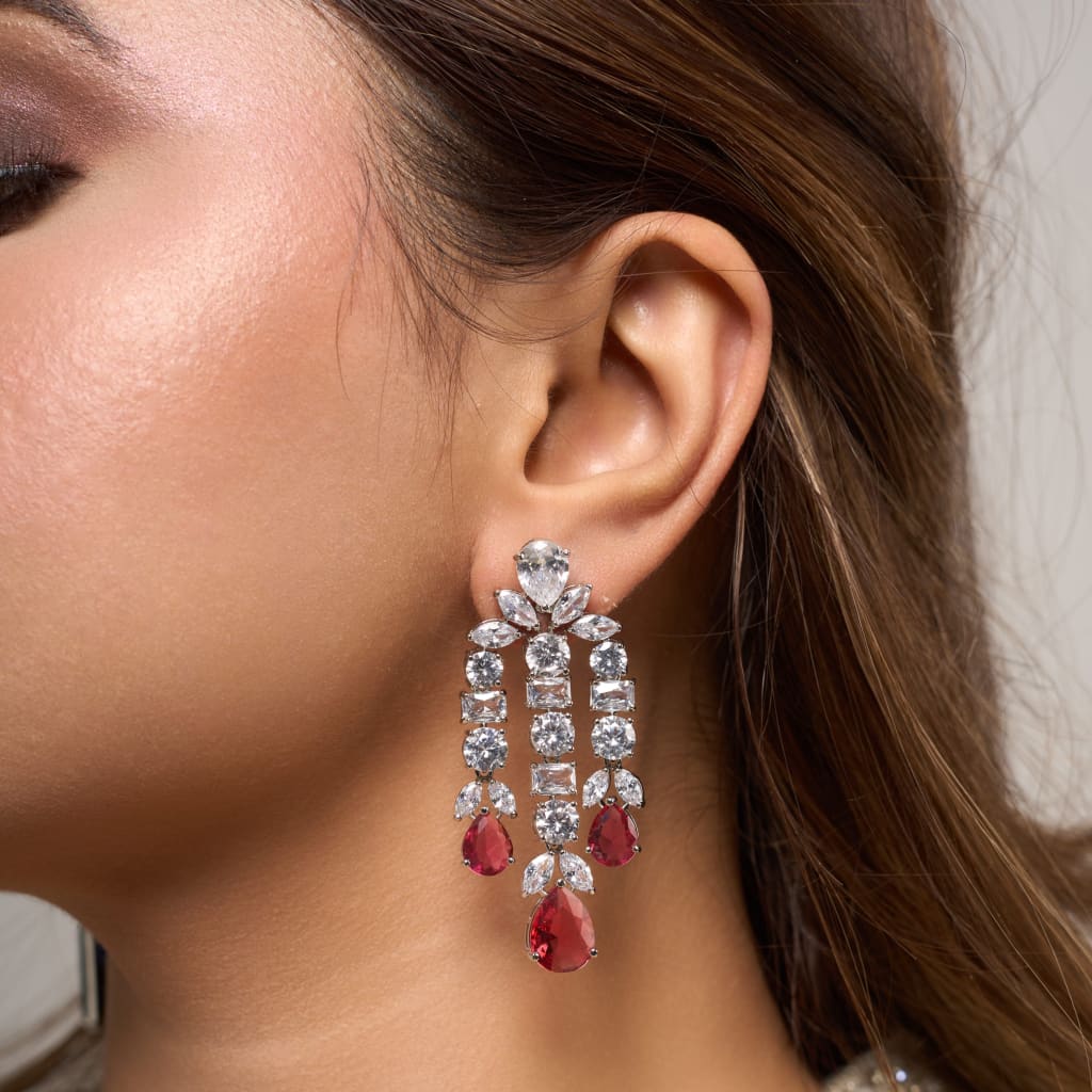 Avere Earrings - Red