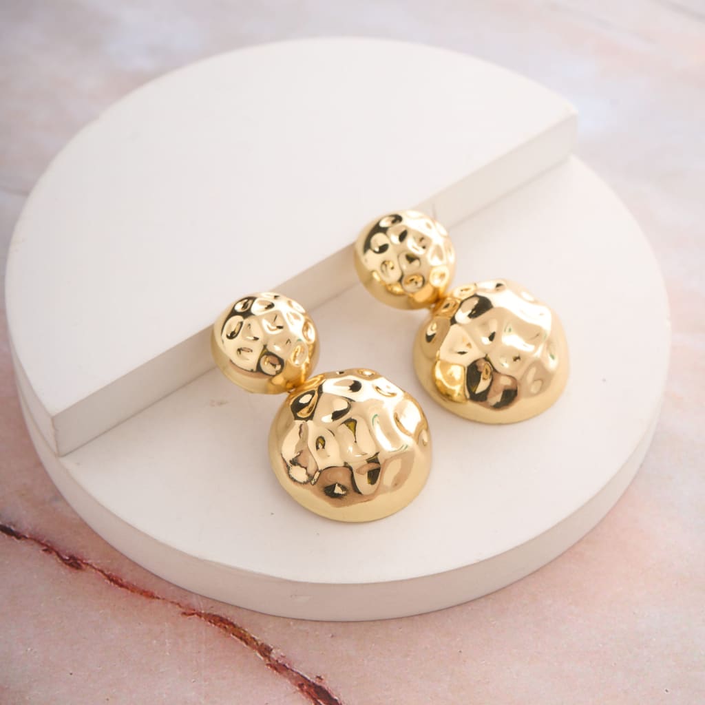 Ball Beaten Earrings