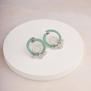 Cherry Blossom Earrings - Green