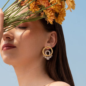 Cherry Blossom Earrings - Yellow