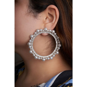 Circle Rhinestone Earrings