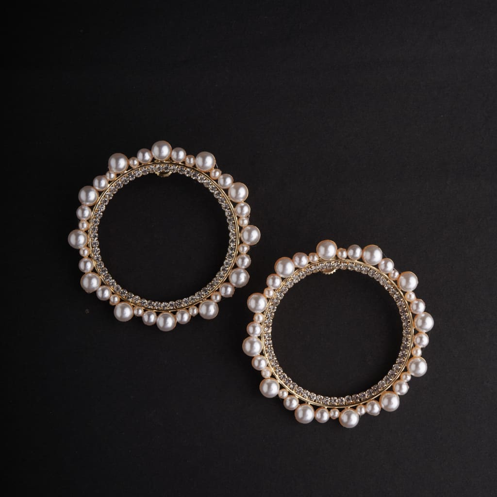 Circle Rhinestone Earrings
