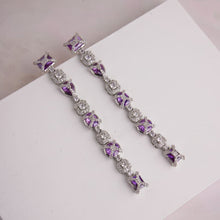 Load image into Gallery viewer, Cross Over Earrings - Purple
