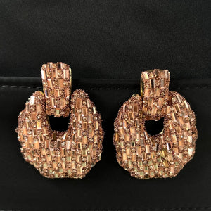 Crystal Earrings-Rose