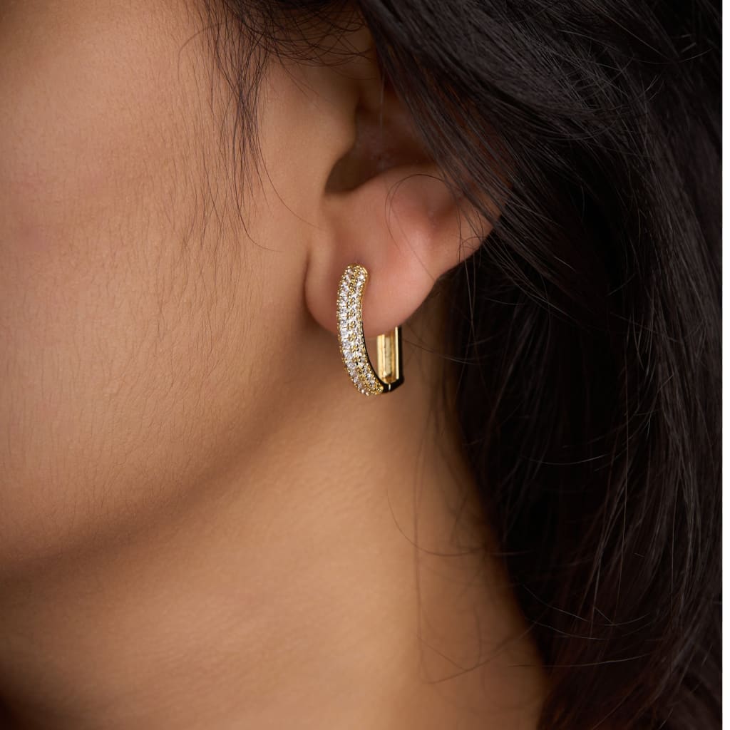 D Hoop Earrings