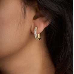 D Hoop Earrings