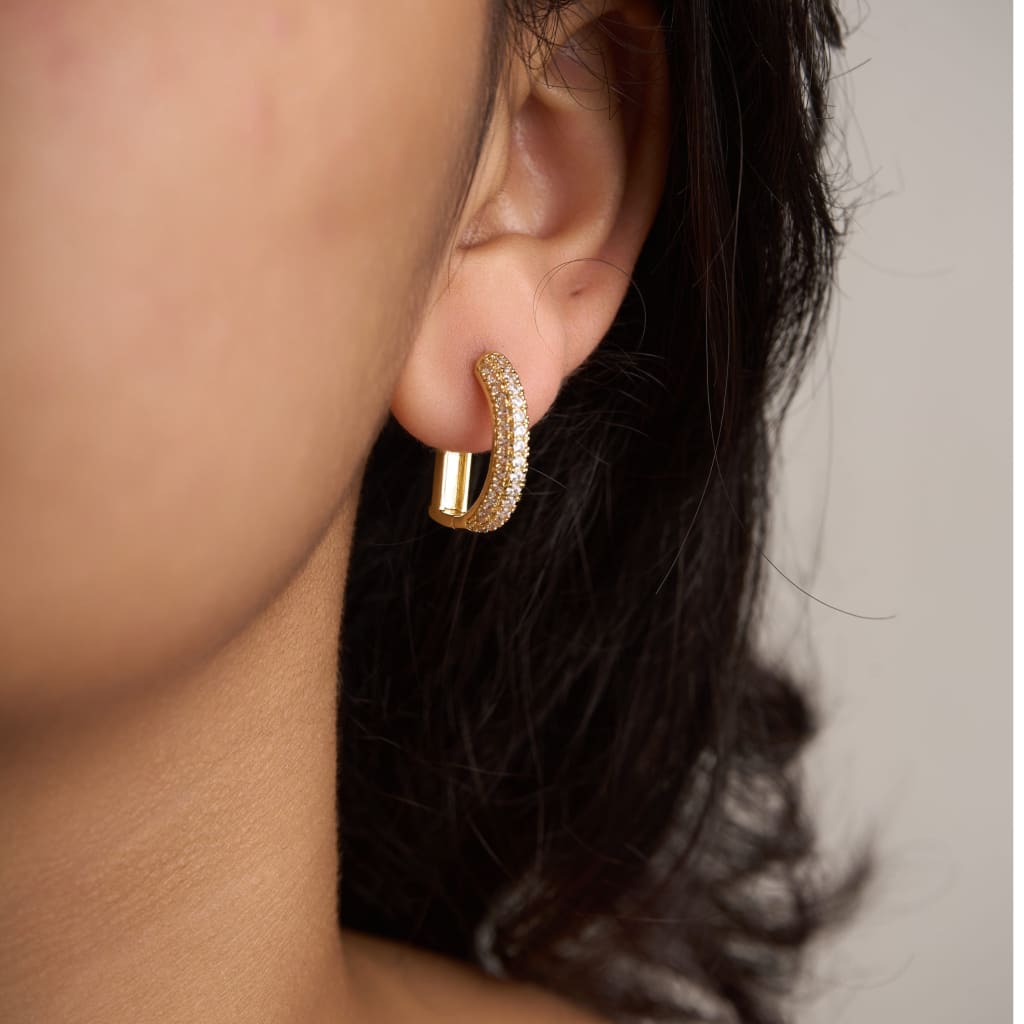 D Hoop Earrings