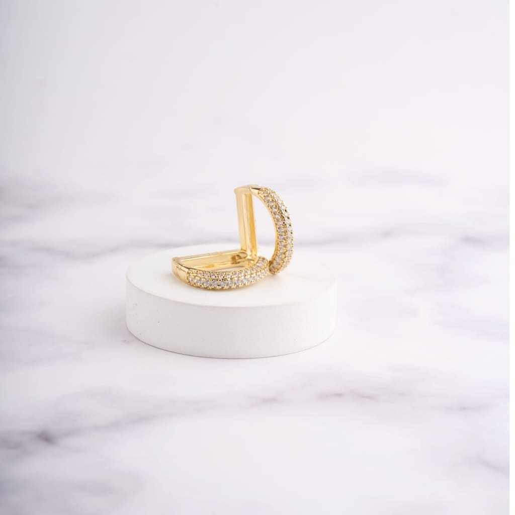 D Hoop Earrings