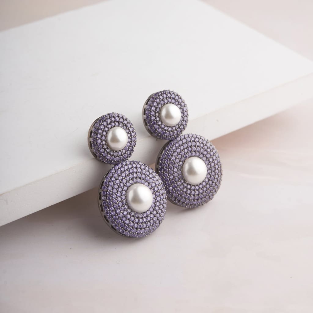 Daphne Earrings - Purple
