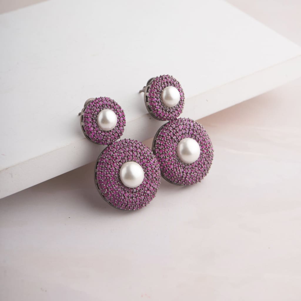 Daphne Earrings - Red
