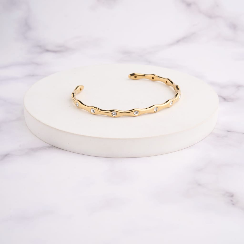 Dia Wave Bracelet - Gold