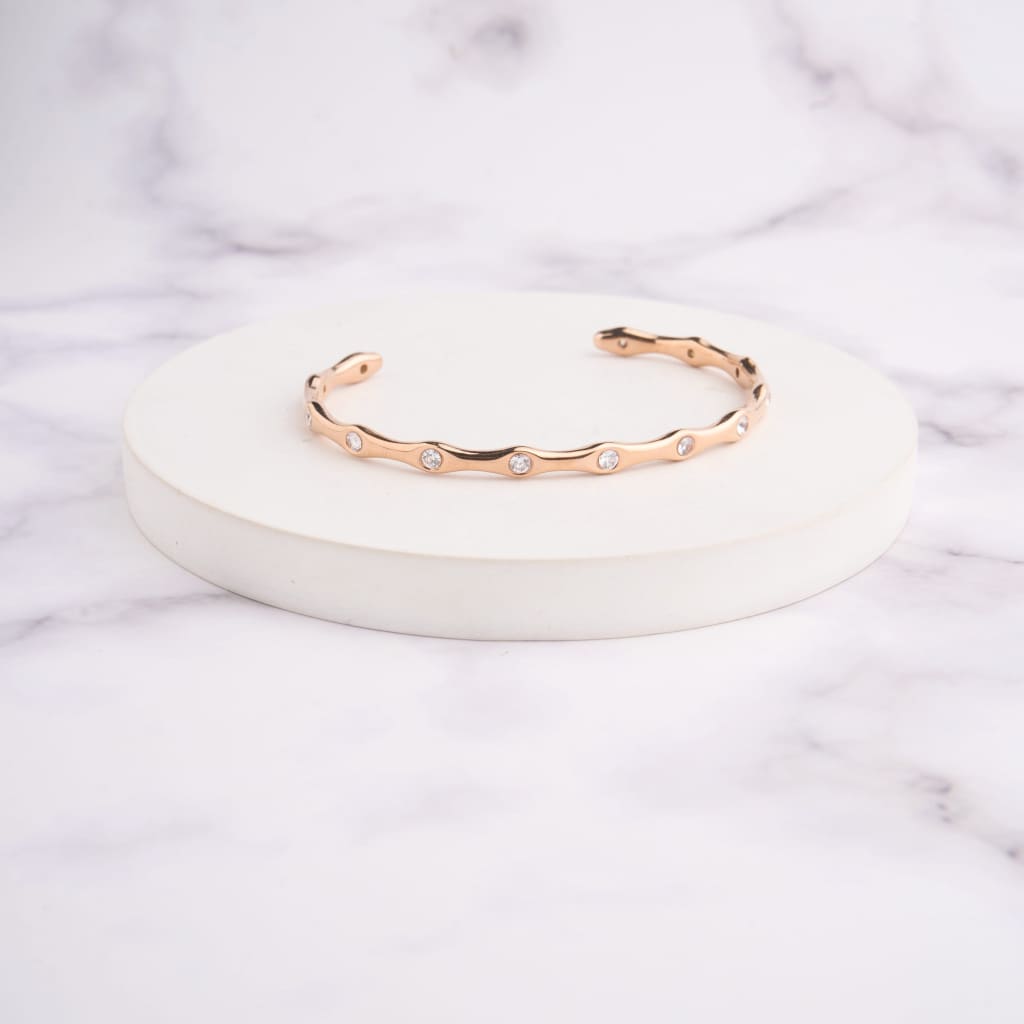 Dia Wave Bracelet - Rose