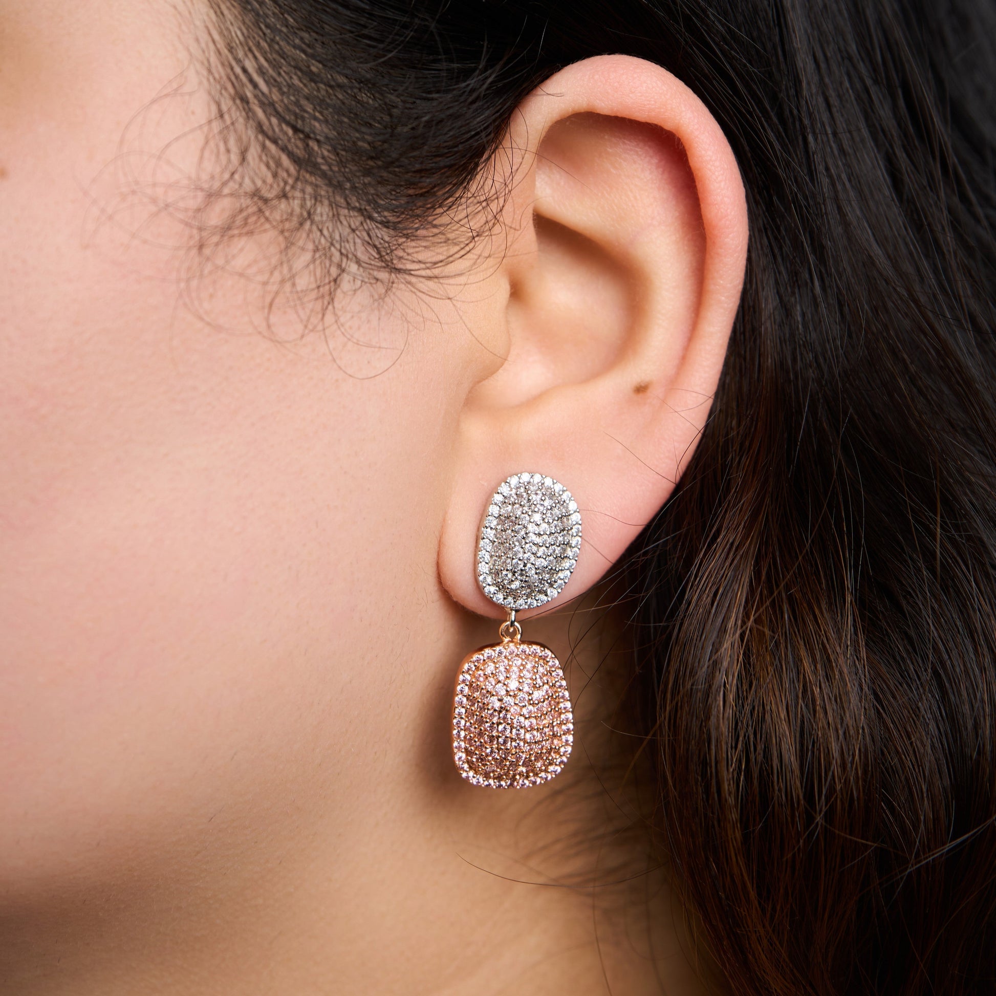 Dome Rose Earrings Mozaati