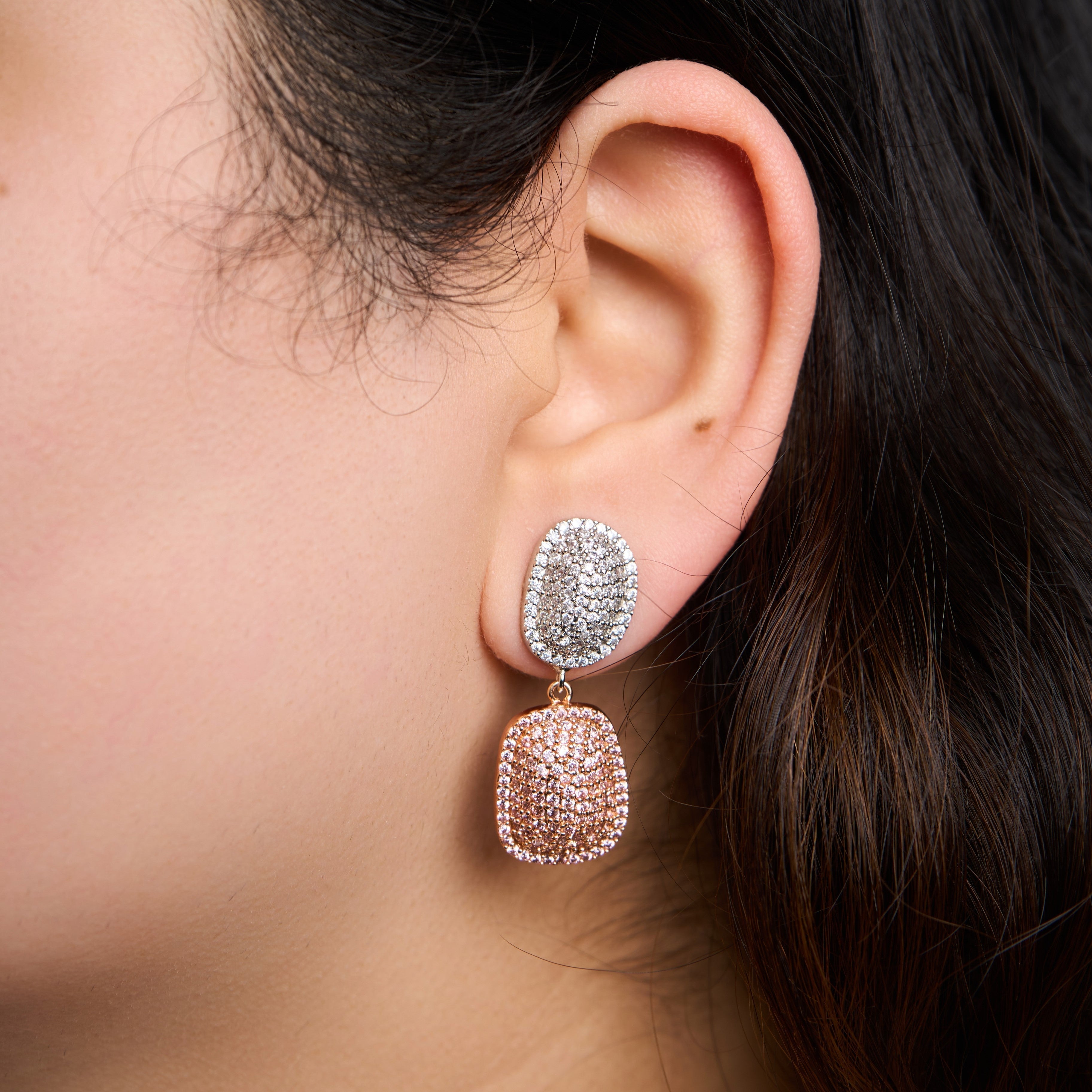 Dome Rose Earrings Mozaati