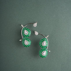 Dual Pear Cuff Earrings Mozaati