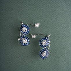 Dual Pear Cuff Earrings Mozaati
