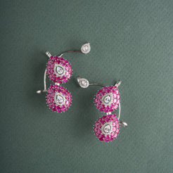 Dual Pear Cuff Earrings Mozaati