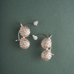 Dual Pear Cuff Earrings Mozaati