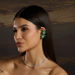 Dual Pear Cuff Earrings Mozaati