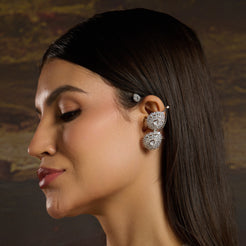 Dual Pear Cuff Earrings Mozaati