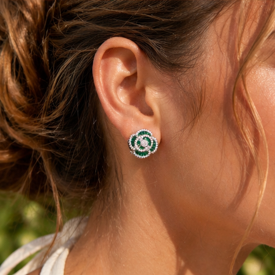 Dainty Rose Earrings Mozaati