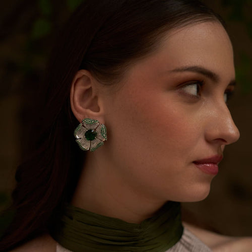 Elle Earrings - Green