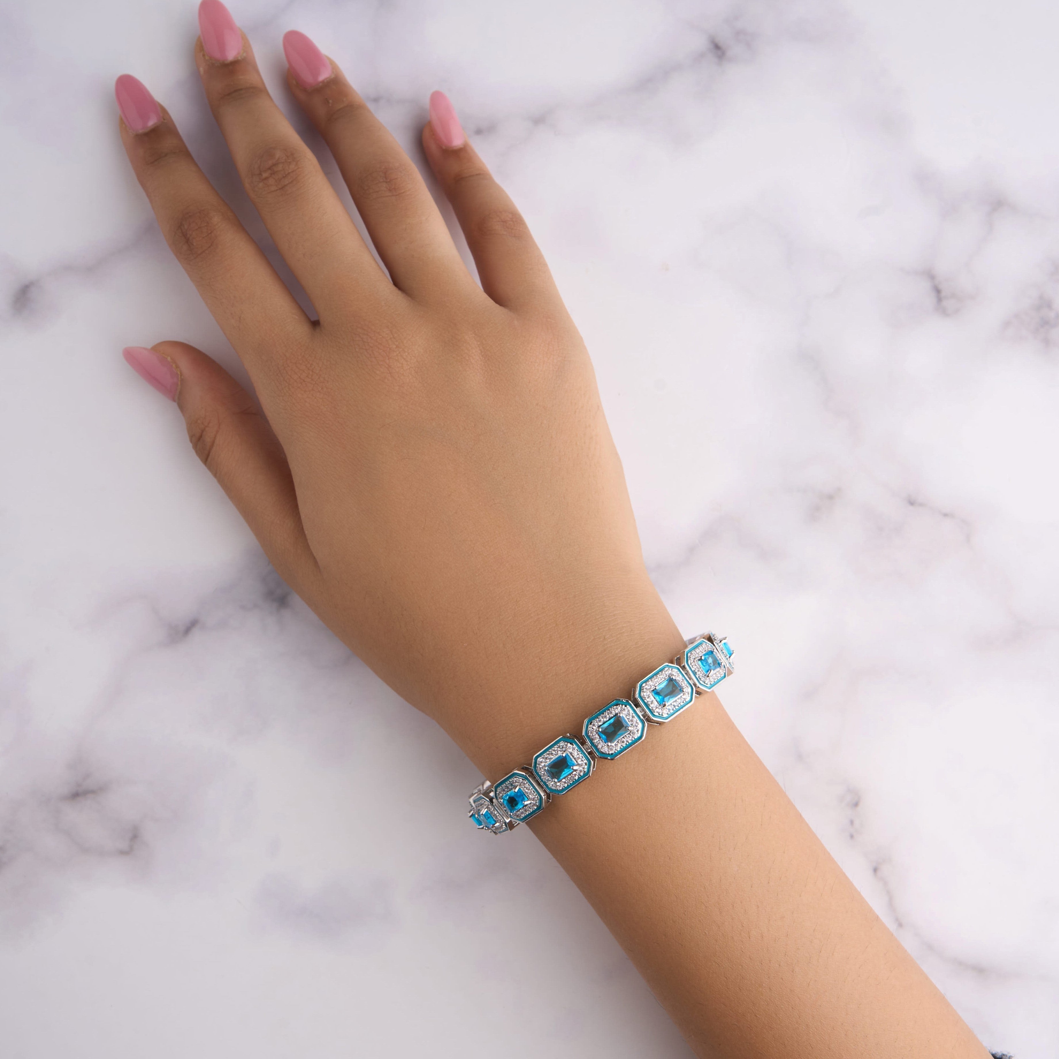 Enamel Rectangle  Bracelet Mozaati