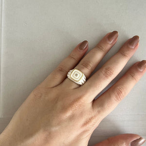 Enamel Signet Ring