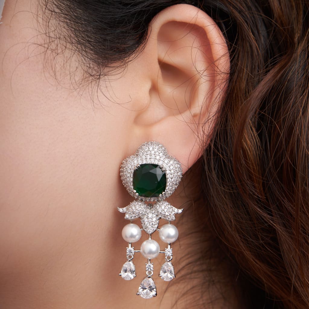 Estonia Earrings - Green
