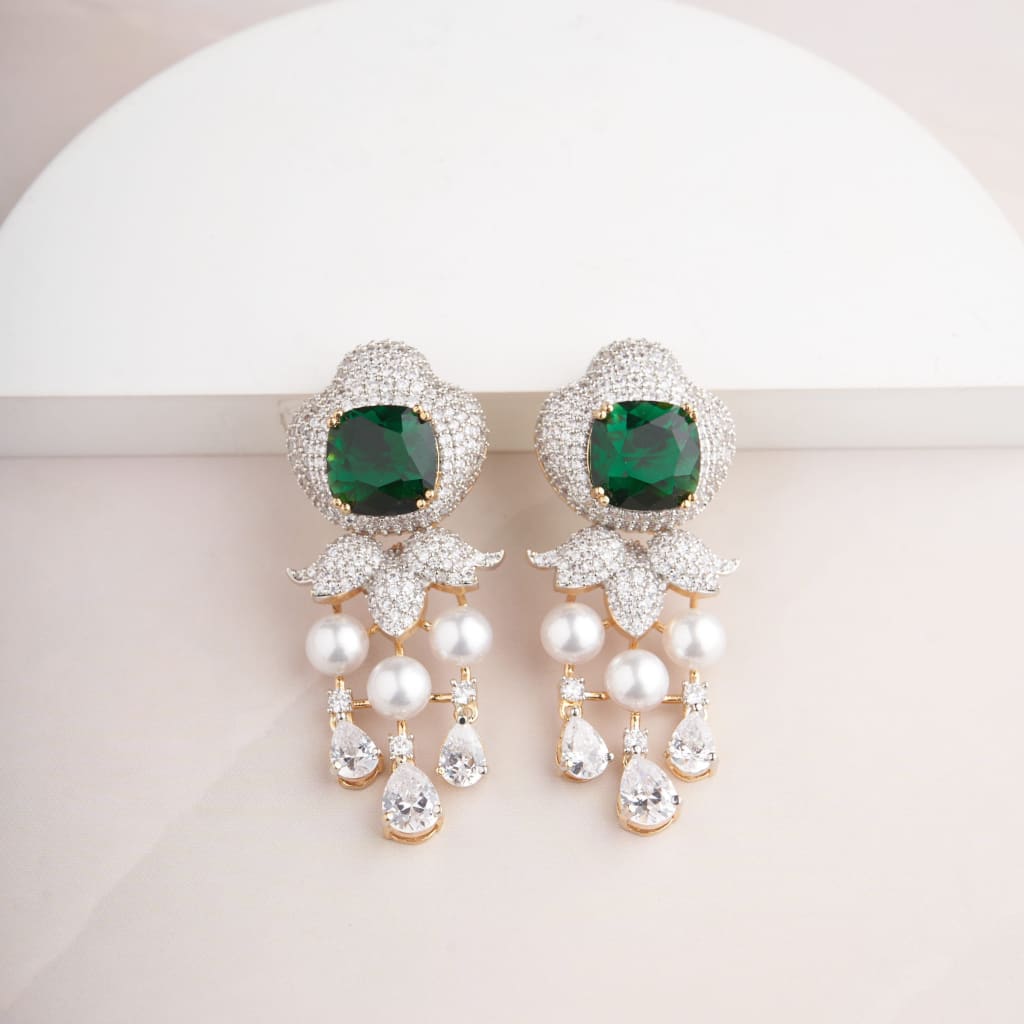 Estonia Earrings - Green&Gold