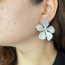 Folded Flower Earrings