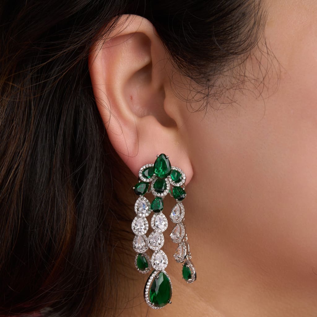 Gleam Earrings - Green