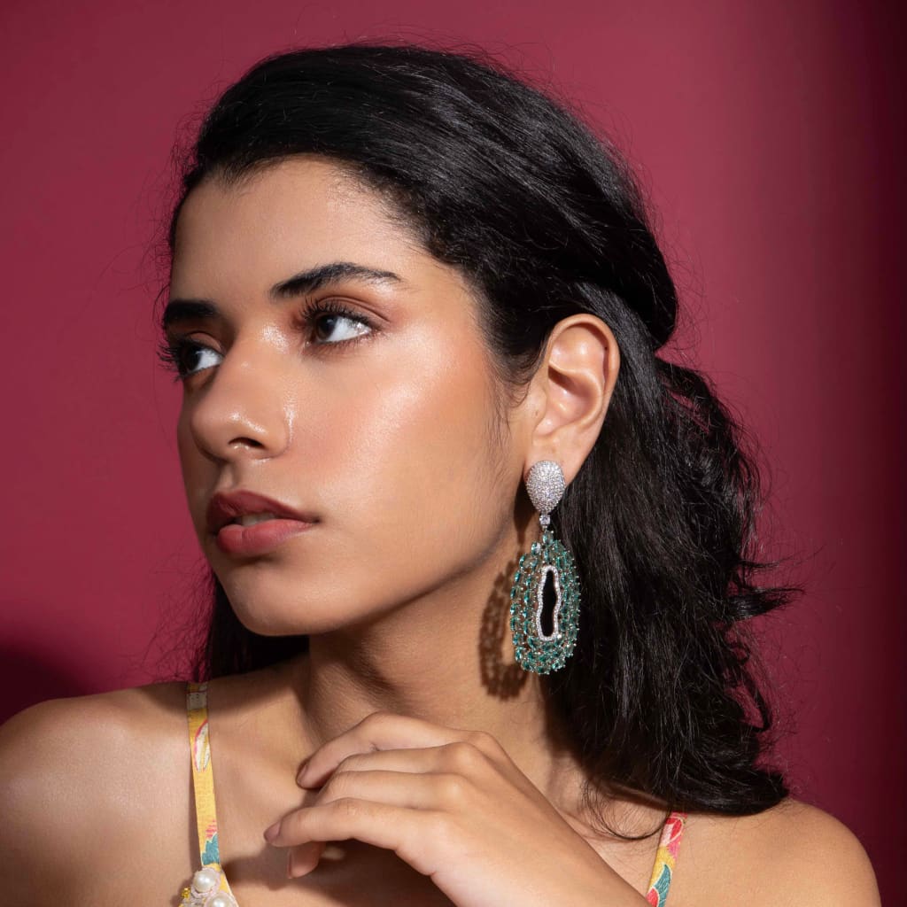 Glow Earrings - Teal