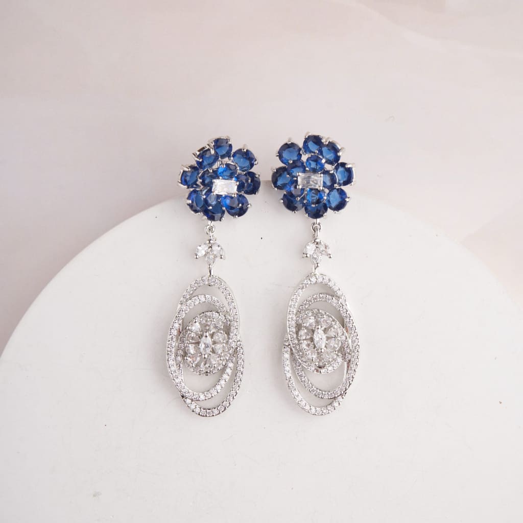 Grape Earrings - Blue
