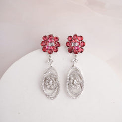 Grape Earrings - Red