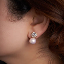 Load image into Gallery viewer, Halo Pearl Earrings
