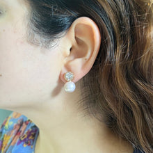Load image into Gallery viewer, Halo Pearl Earrings
