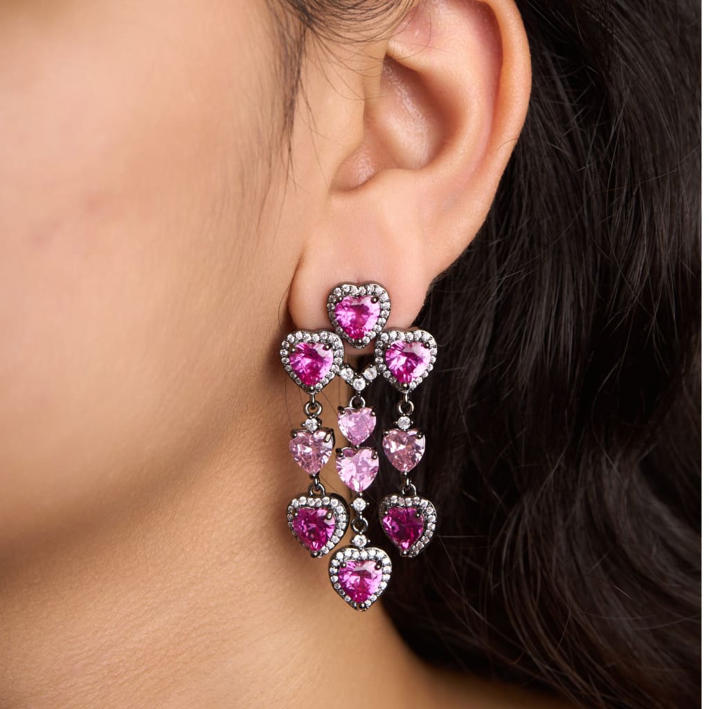 Heart Chandelier Earrings